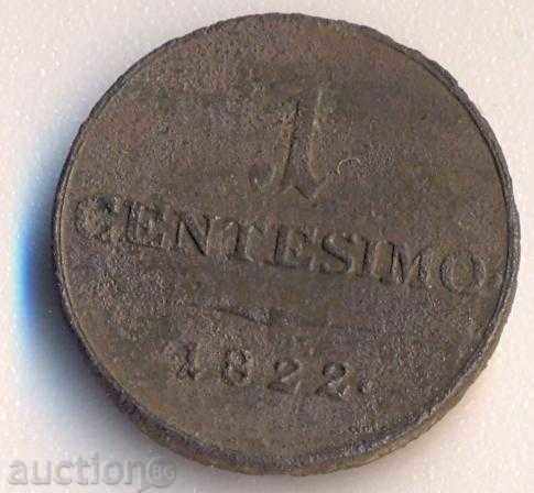 Lombard Βενετία 1 centesimi 1822