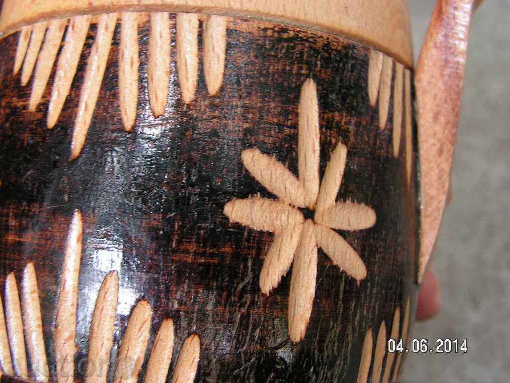 3225. ΥΠΗΡΕΣΙΑ βραστήρα με ένα καπάκι και βάζο ξυλογλυπτική πυρογραφία - 6 3225. ΥΠΗΡΕΣΙΑ βραστήρα με ένα καπάκι και βάζο ξυλογλυπτική πυρογραφία - 6