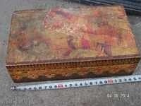 3226 παλιό ξύλινο ζωγραφισμένο ένα αναμμένο BOX