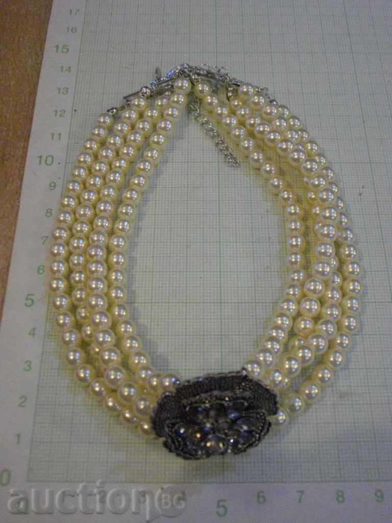 Necklace of artificial pearls and stones - 2 - 5