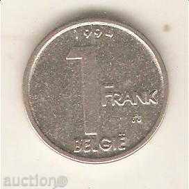 +Белгия  1  франк  1994 г.  холандска  легенда