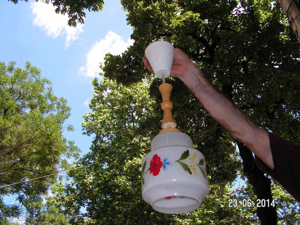 3381. STAR CHILDREN POLYLEY ABAJOUR HAND-DRAWING GLASS - 5 3381. STAR CHILDREN POLYLEY ABAJOUR HAND-DRAWING GLASS - 5