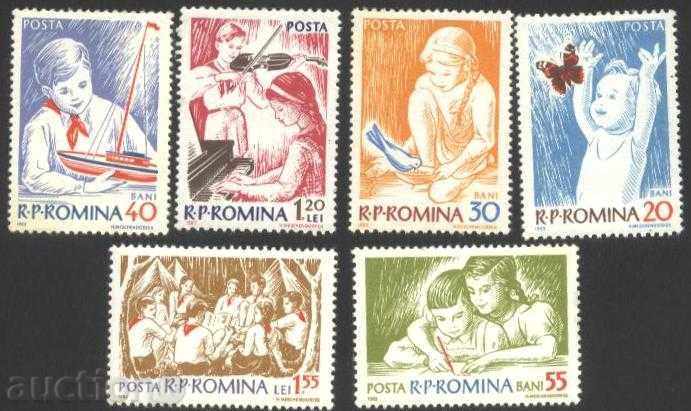 Чисти марки Деца, Пионери 1962 от Румъния