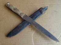 cuțit de oaie cu UGS corn și teaca din piele, dagger