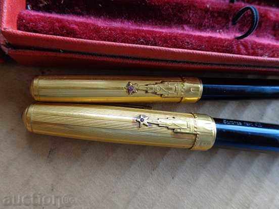 Elite σοσιαλιστική στυλό, στυλό με χρυσό, χημικά - ΕΣΣΔ - 6 Elite σοσιαλιστική στυλό, στυλό με χρυσό, χημικά - ΕΣΣΔ - 6