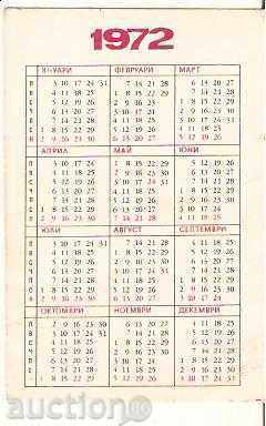 Calendar 1972 with price 1.00 BGN | € 0.51 Calendar 1972 with price 1.00 BGN | € 0.51