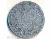 Austria 20 curlers 1826, silver coin