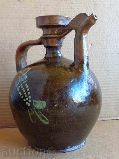 Auction  Old luxury vinegar, crown, pottery, pitcher