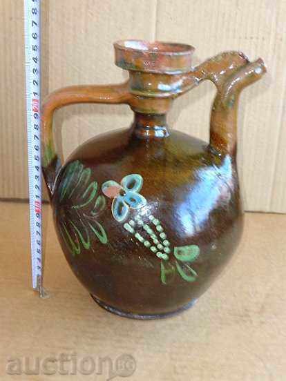 Old luxury vinegar, crown, pottery, pitcher - 6