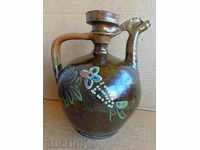 Old luxury vinegar, crown, pottery, pitcher