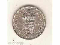 +Великобритания  1  шилинг  1958 г. английски герб