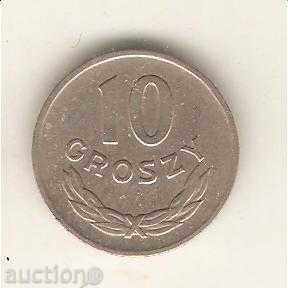 + Poland 10 groshes 1949 copper-nickel