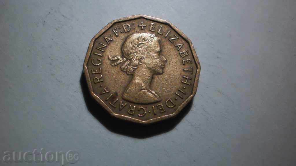 χάλκινο νόμισμα 3 πένες 1963 ΑΓΓΛΙΑ με τιμή € 1.02 | 1.99 BGN