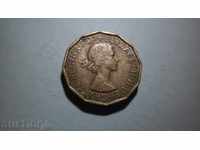 Bronze Coin 3 PENCE 1962 ENGLAND