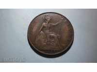 Copper Coin 1 PENNY 1921 ENGLAND