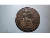 Copper Coin 1 PENNY 1919 ENGLAND