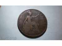 Cupru Moneda 1 PENNY 1910 ENGLAND