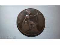 Copper Coin 1 PENNY 1906 ENGLAND