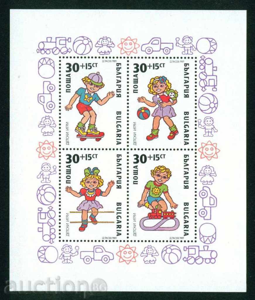3812 Bulgaria 1989 - jocuri pentru copii și jucării Block **