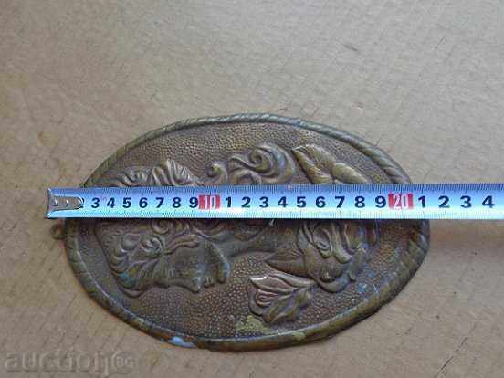 Delivery of Old brass panel, painting, plaque, bas-relief