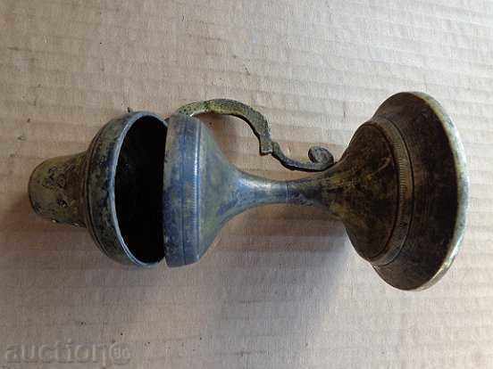 Old bronze candle, candela, cross, icon - 6 Old bronze candle, candela, cross, icon - 6