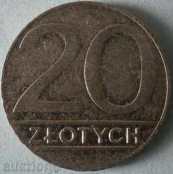 Полша 20 злоти 1990