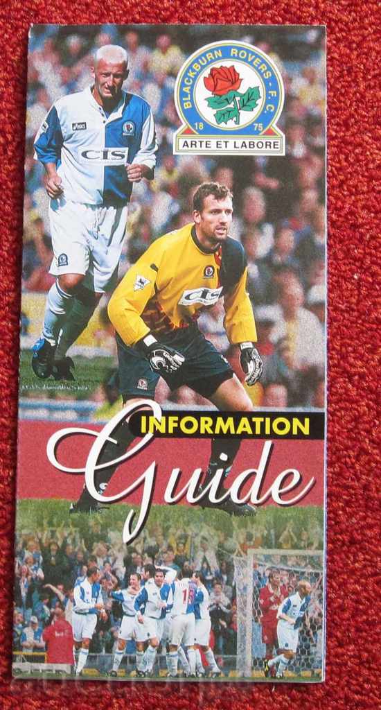 футбол брошура Блекбърн 1997-98г.