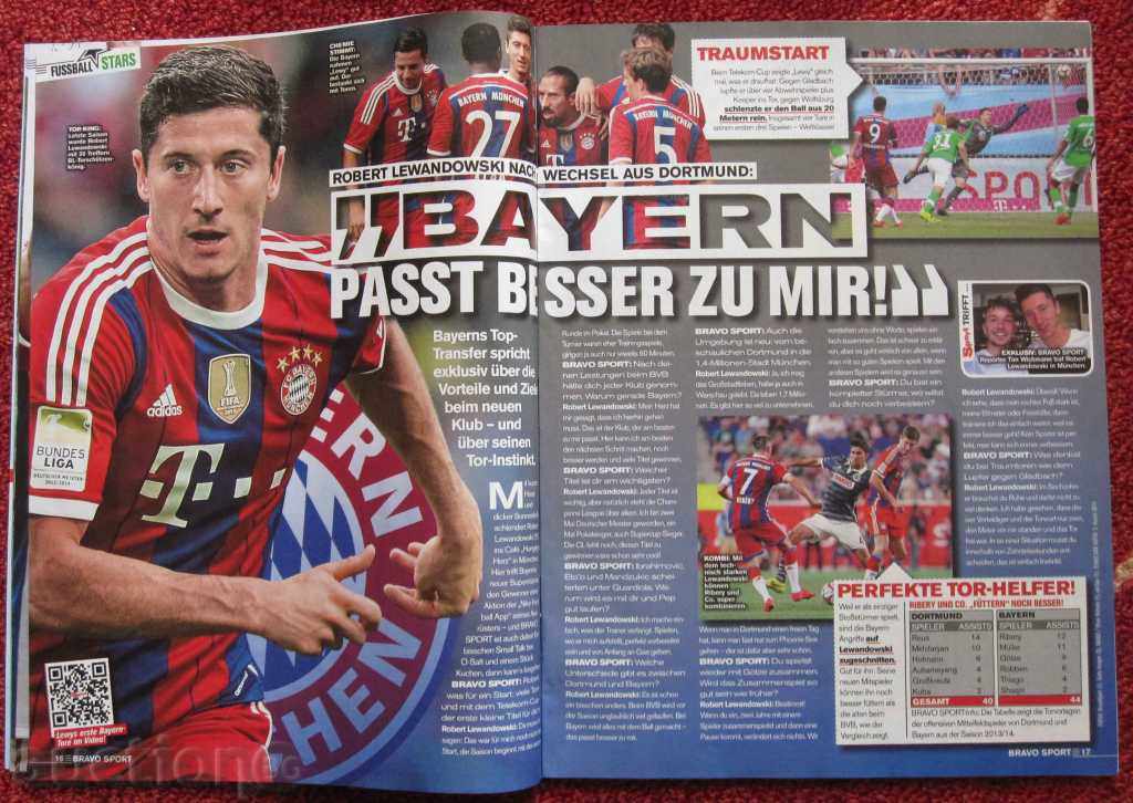 football magazine Bravo sport 14.08.2014 with price 6.00 BGN | € 3.07 football magazine Bravo sport 14.08.2014 with price 6.00 BGN | € 3.07