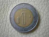 Mexic - 1 Peso 2002, bimetal, 21 m