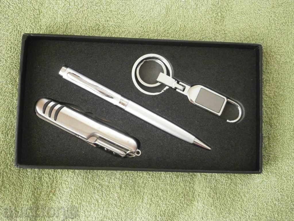 Luxury new business set Nogest - knife, chemical and key with price 25.00 BGN | € 12.78 Luxury new business set Nogest - knife, chemical and key with price 25.00 BGN | € 12.78