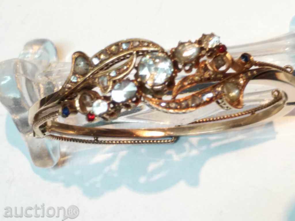 ANTIQUE GOLD BRACELET WITH DIAMONDS with price 18000.00 BGN | € 9203.25 ANTIQUE GOLD BRACELET WITH DIAMONDS with price 18000.00 BGN | € 9203.25