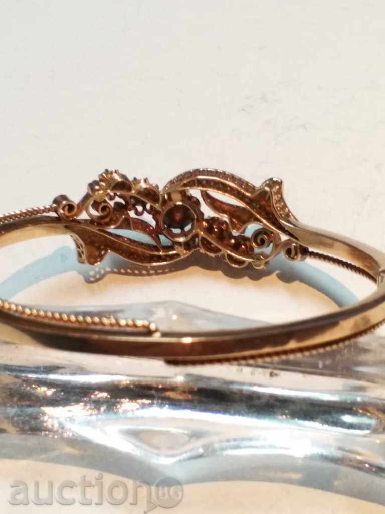 ANTIQUE GOLD BRACELET WITH DIAMONDS - 7 ANTIQUE GOLD BRACELET WITH DIAMONDS - 7