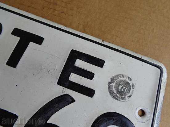 Delivery of Enamelled registration number for a motor vehicle, plate, sign Delivery of Enamelled registration number for a motor vehicle, plate, sign