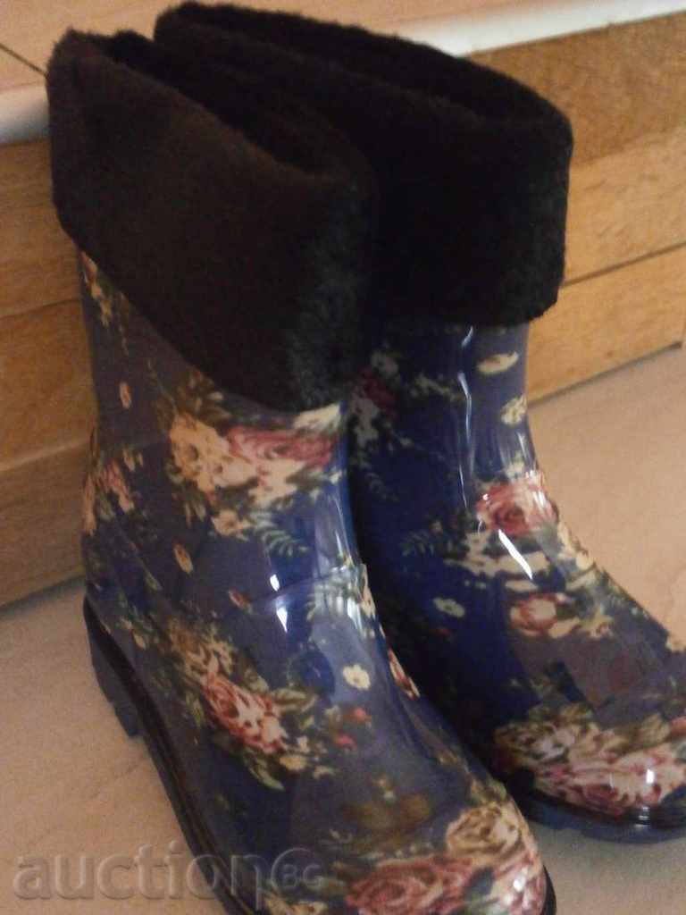 Delivery of Rubber boots with floral motif, new, number 26 Delivery of Rubber boots with floral motif, new, number 26