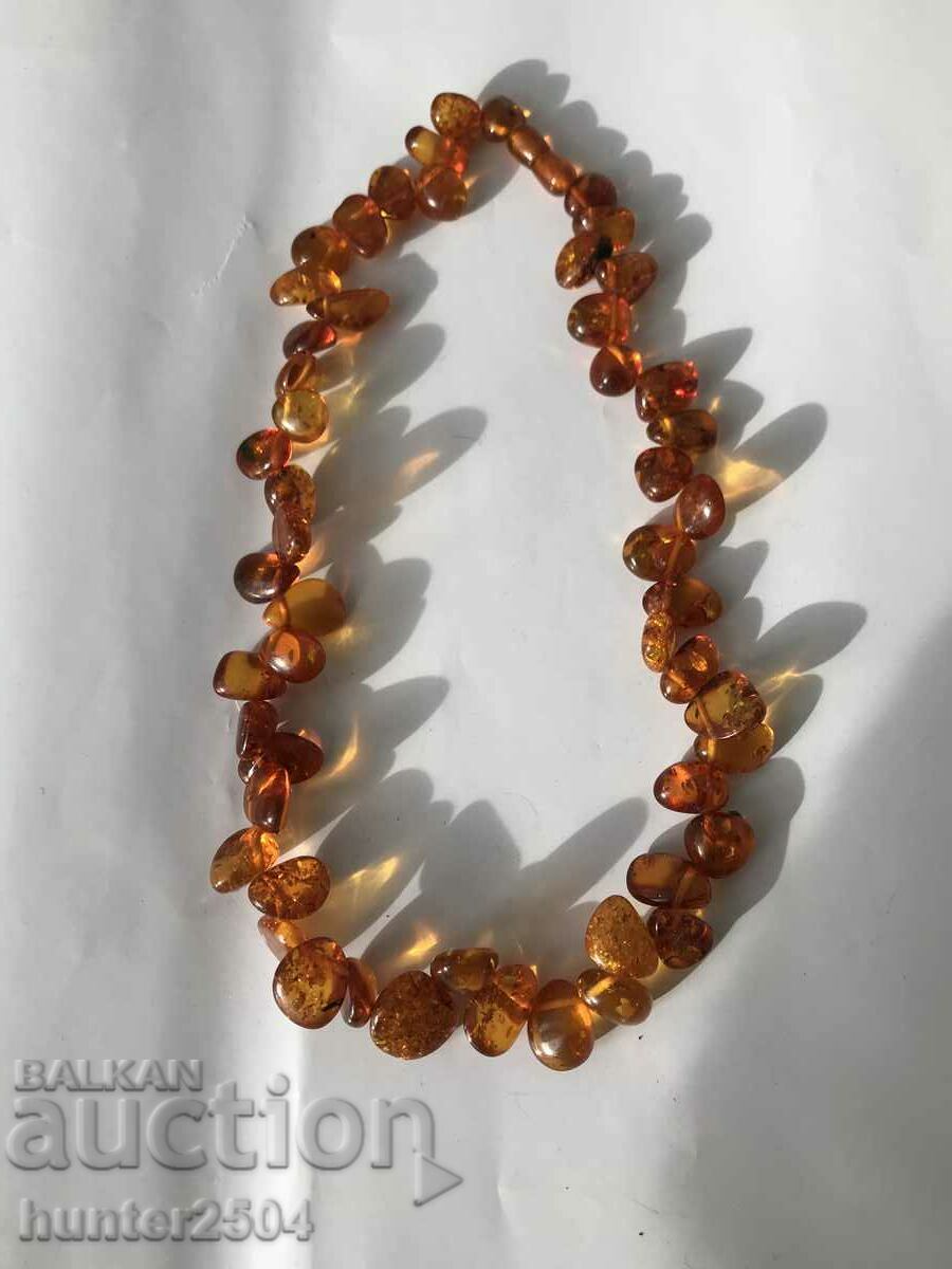 Necklace, amber necklace