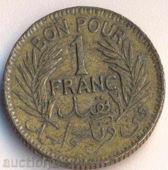 Тунис 1 франк 1945 година