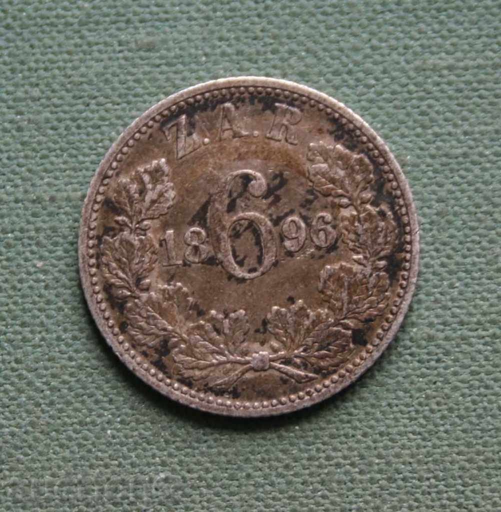 6 πένες 1896 Νότια Αφρική -ryadka νομίσματος