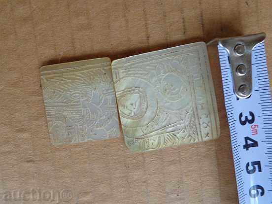 Icon of mother-of-pearl, relic from God's grave, cross, birth 19th century - 7 Icon of mother-of-pearl, relic from God's grave, cross, birth 19th century - 7