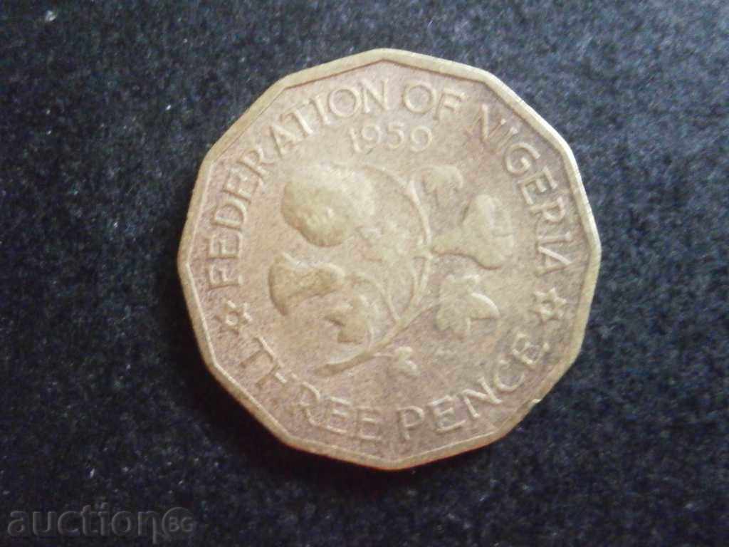 Nigeria, Nigerian Federation, 3 pence, 1959-31 m with price 15.00 BGN | € 7.67 Nigeria, Nigerian Federation, 3 pence, 1959-31 m with price 15.00 BGN | € 7.67