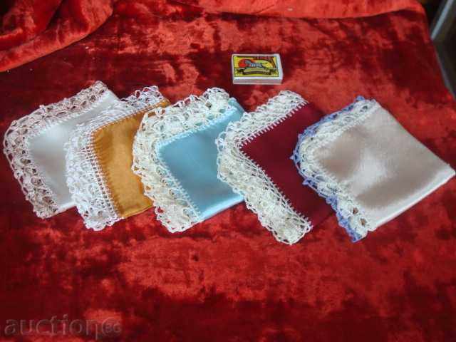 Μετάξι, χειροποίητα κεντημένα μαντήλια, συλλεκτικά - διάφορα