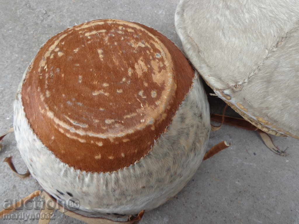 Delivery of Old knit pan pan lid basket with goat leather basket Delivery of Old knit pan pan lid basket with goat leather basket