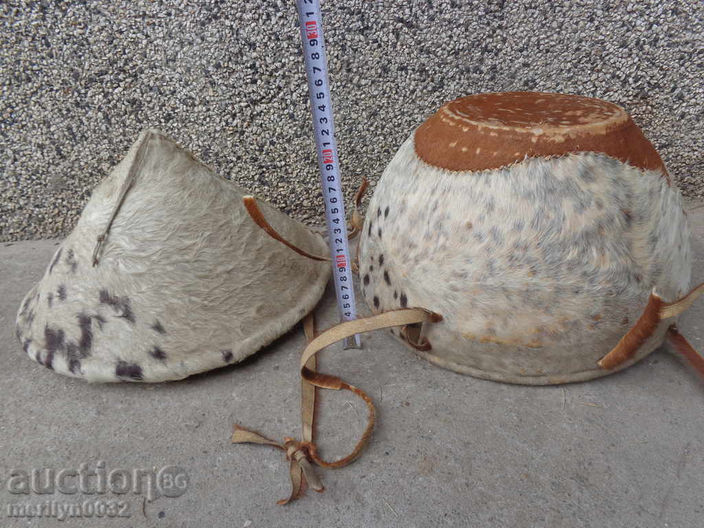 Old knit pan pan lid basket with goat leather basket - 7 Old knit pan pan lid basket with goat leather basket - 7