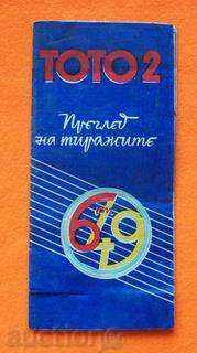 ПРЕГЛЕД НА ТИРАЖИТЕ НА ТОТО-2/6"49/1958-1959Г.