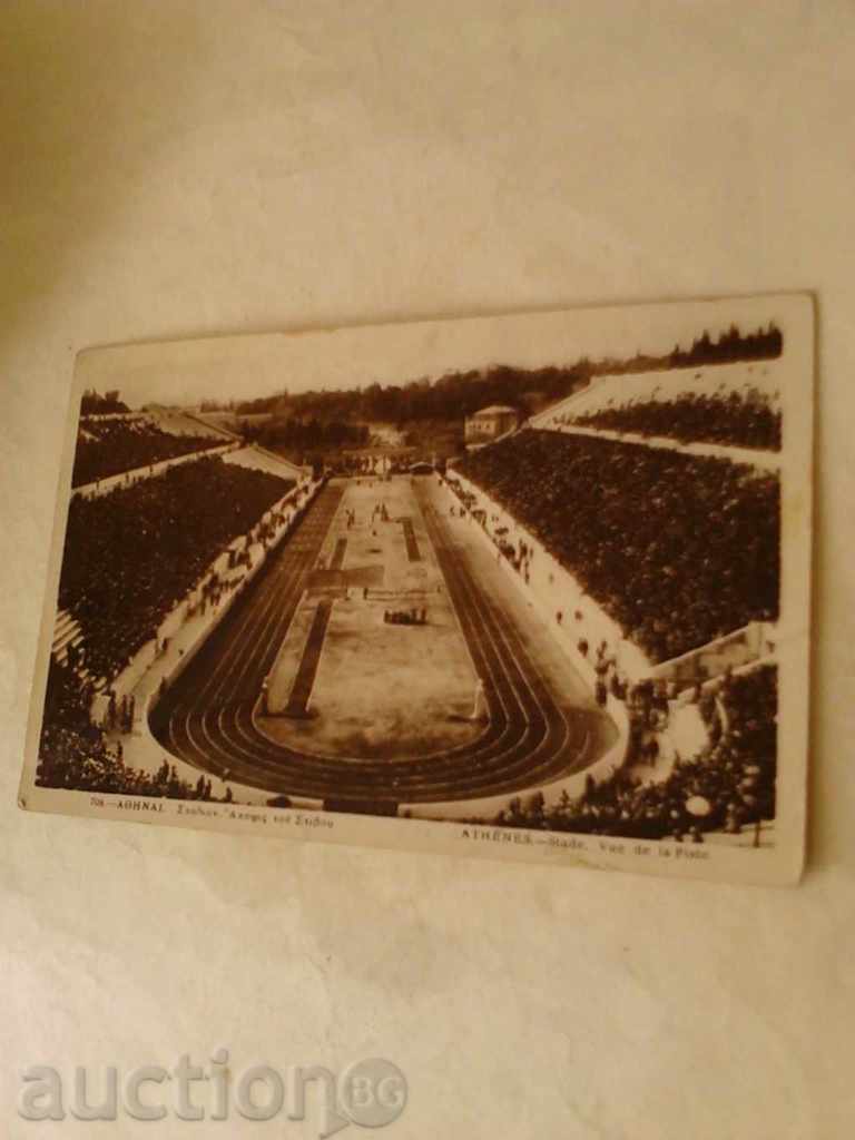 Carte poștală Athenes Stade Vue de la Piste 1913