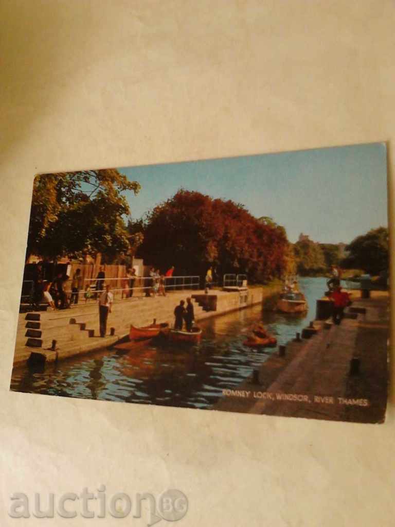 Postcard Romney Lock, Winsor, River Thames