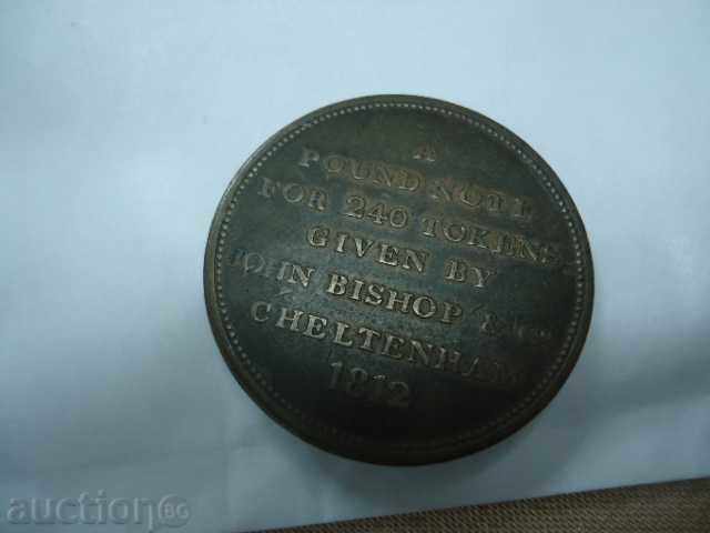 Penny Jeff John Bishop Cheltenham penny 1812 United Kingdom - 6 Penny Jeff John Bishop Cheltenham penny 1812 United Kingdom - 6