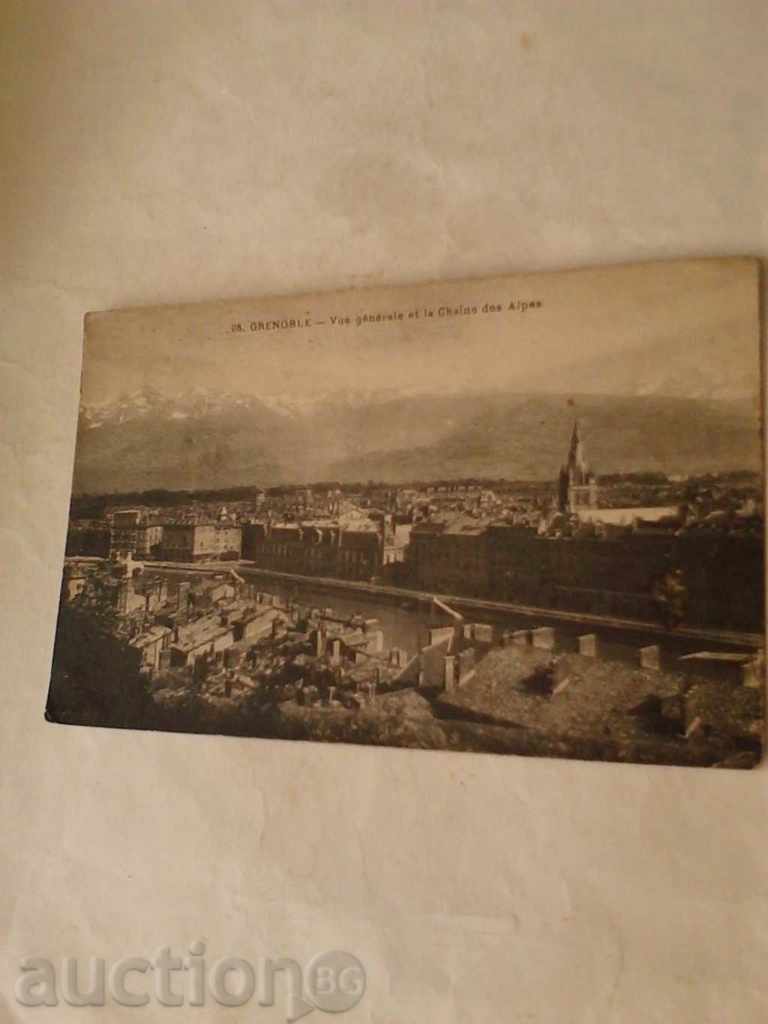 Postcard Grenoble Vue general et la Chaine Alpes