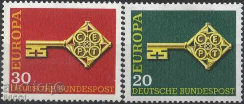 Чисти марки Европа СЕПТ  1968  от Германия