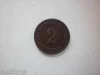 Cupru 2 pfenniga 1876 G Germania