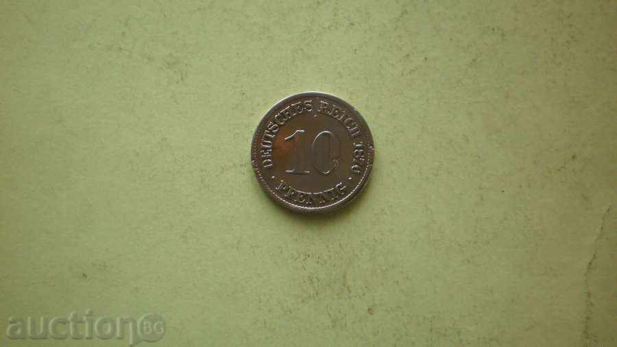 Coin 10 PFENIGA 1876 A GERMANY